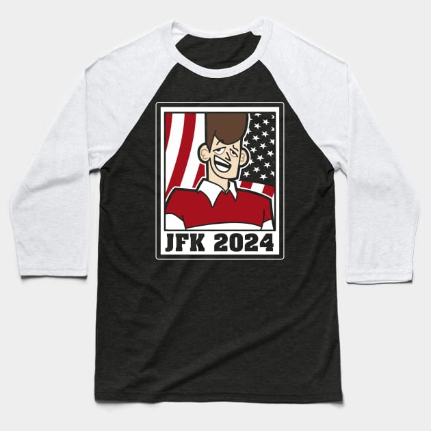 JFK 2024 Baseball T-Shirt by CoDDesigns